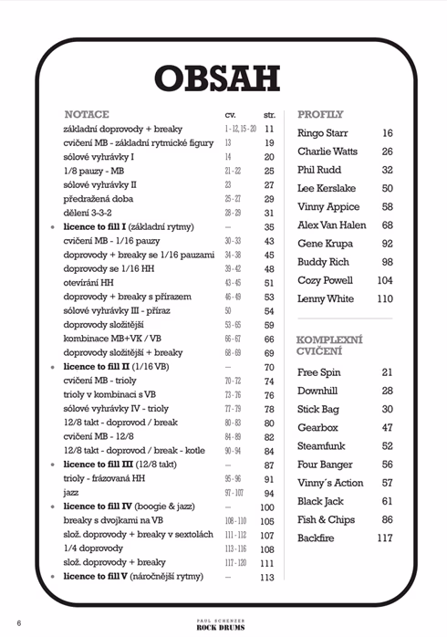 KN Paul Schenzer - ROCK DRUMS / START PLUS 1/2 - Škola hry na bicí