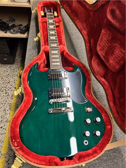 Gibson SG Standard 61 Stop Bar Translucent Teal (poškozené) - Elektrická kytara