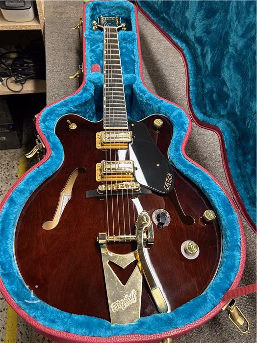 Gretsch LTD Abbey Road RS201 Studiomatic Hollow Body Bigsby EB Classic Walnut Stain (poškozené) - Semiakustická kytara