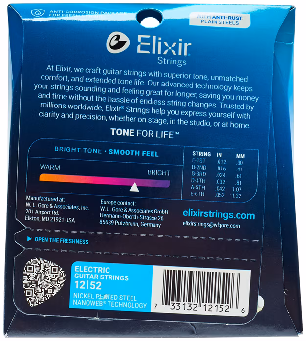 Elixir Nanoweb Heavy - Struny pro elektrickou kytaru