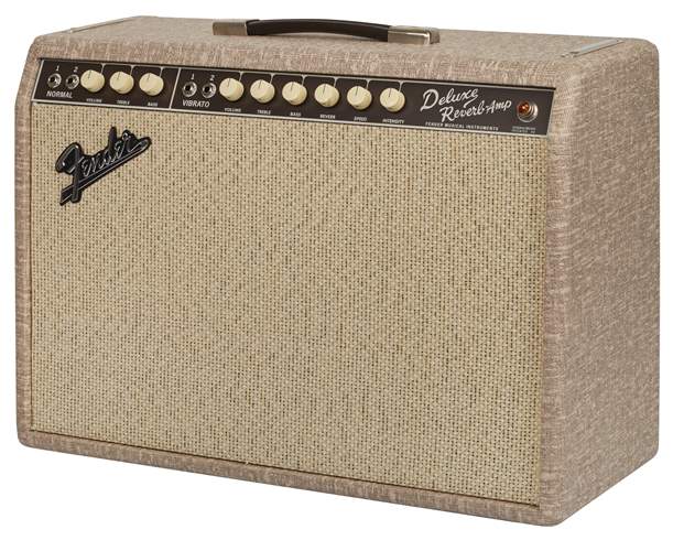 FENDER 65 Deluxe Reverb Fawn Greenback Kytarové lampové kombo