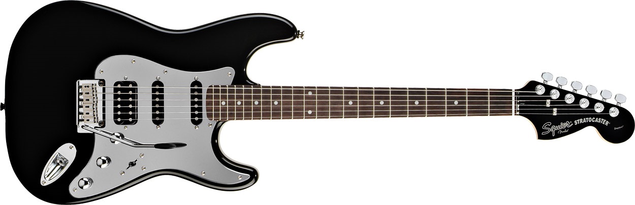 Fender Squier Standard Stratocaster HSS LRL Black and Chrome
