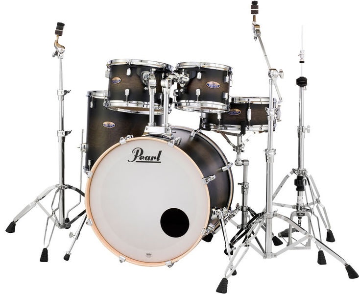 Pearl DMP Decade Satin Black Burst Fusion Set