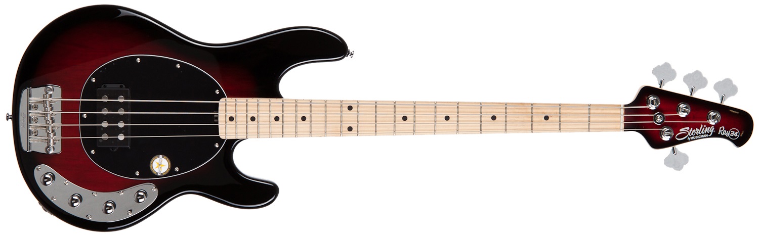 Sterling by Music Man RAY34 Ruby Red Burst