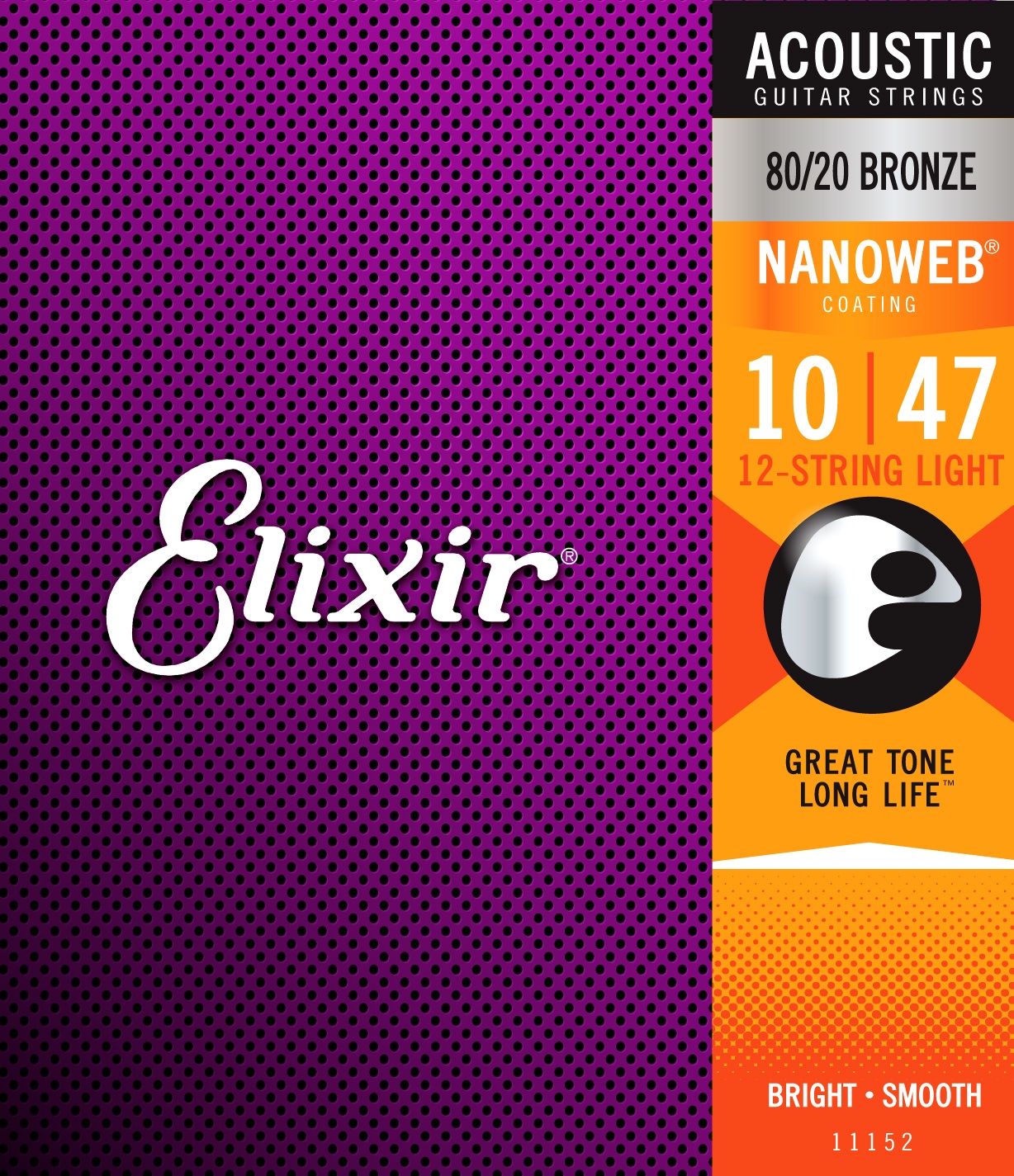 Elixir Nanoweb 80/20 Bronze 12-String Light