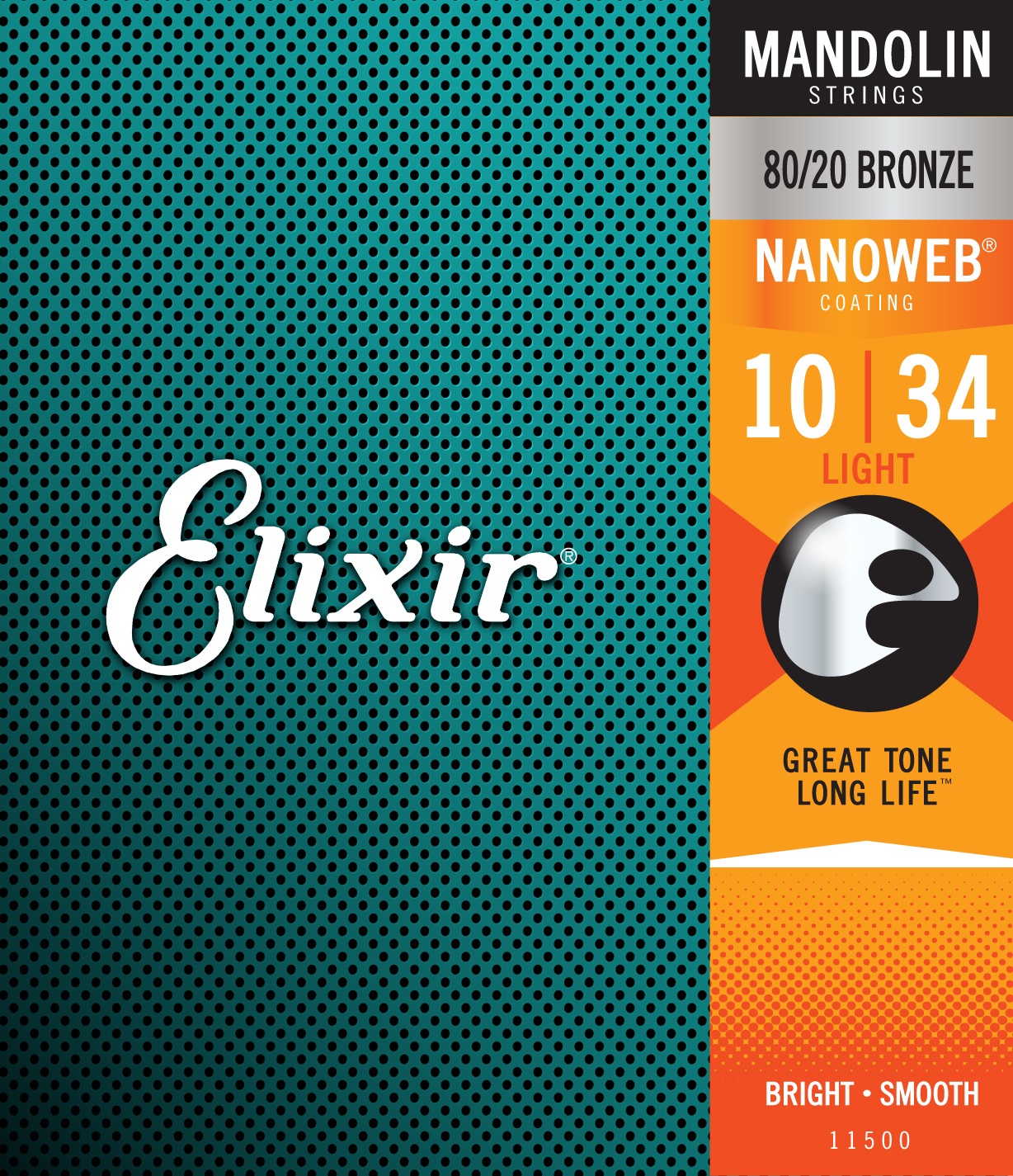 Elixir Nanoweb 80/20 Bronze Mandolin Light