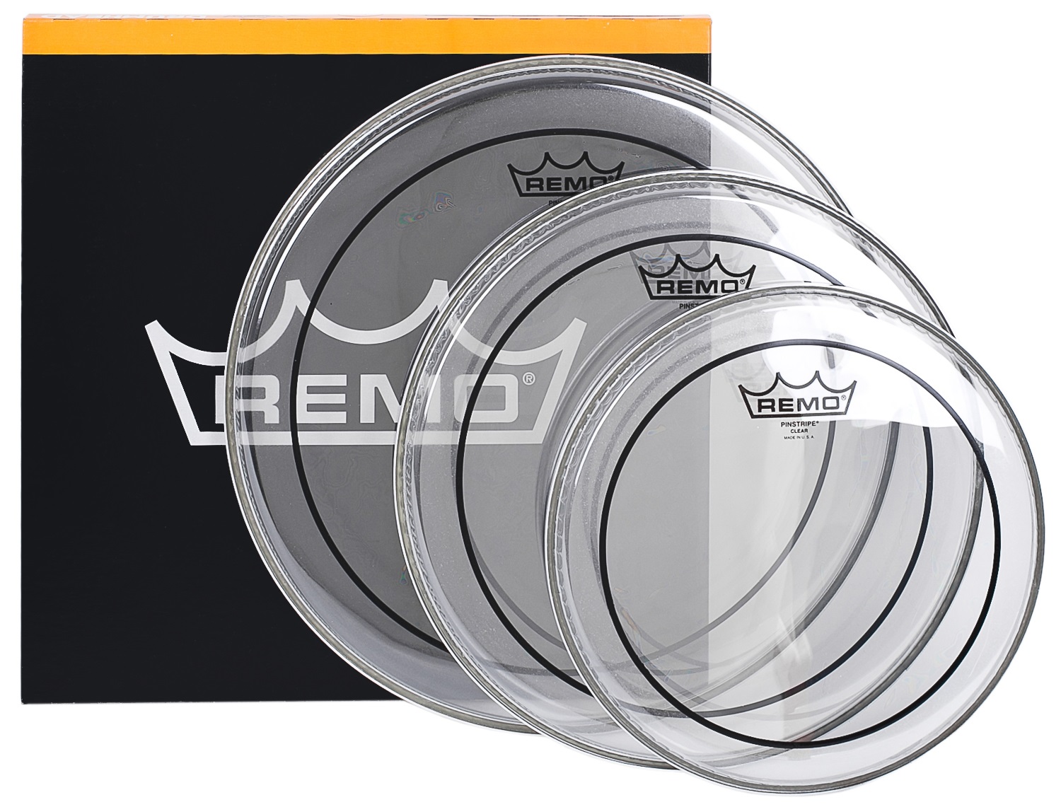 Remo Pinstripe Clear Stage Set