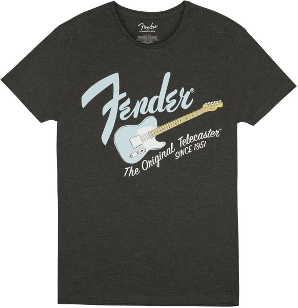 Fender Original Telecaster T-Shirt Dark Grey/Sonic Blue M
