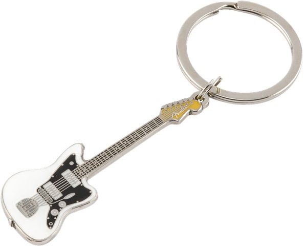 Fender Jazzmaster Keychain White