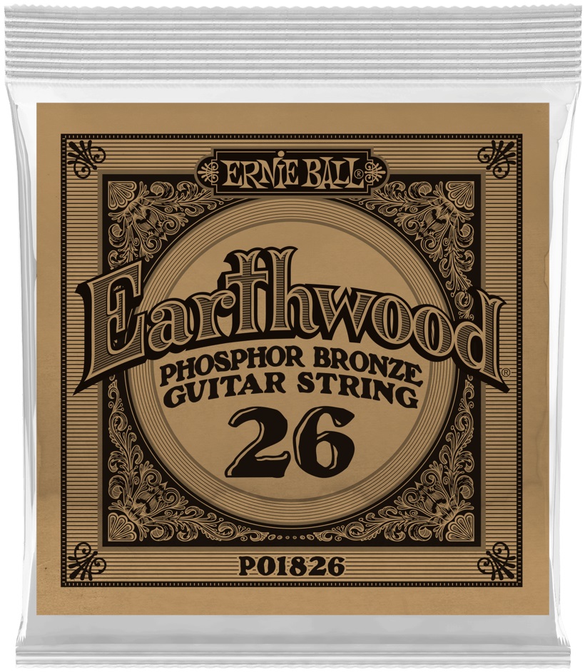 Ernie Ball Earthwood Phosphor Bronze Single .026