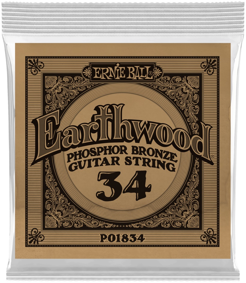 Ernie Ball Earthwood Phosphor Bronze Single .034