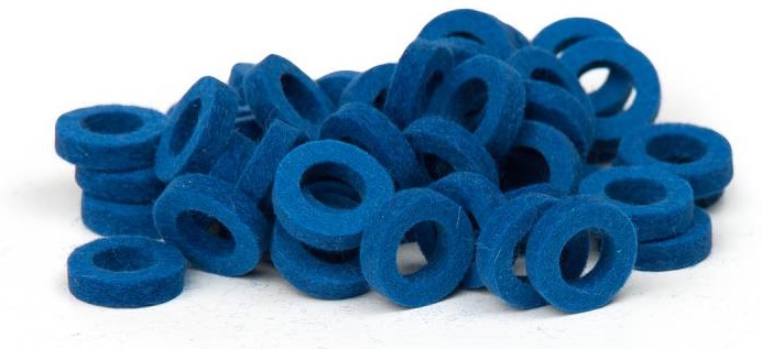 Bulldog Natural Felt Rings - Gentian Violet