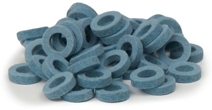 Bulldog Natural Felt Rings - Light Blue