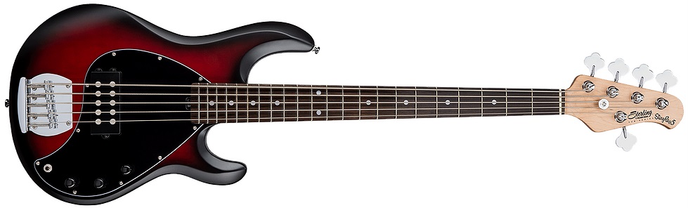 Sterling by Music Man SUB Ray5 Red Burst Satin