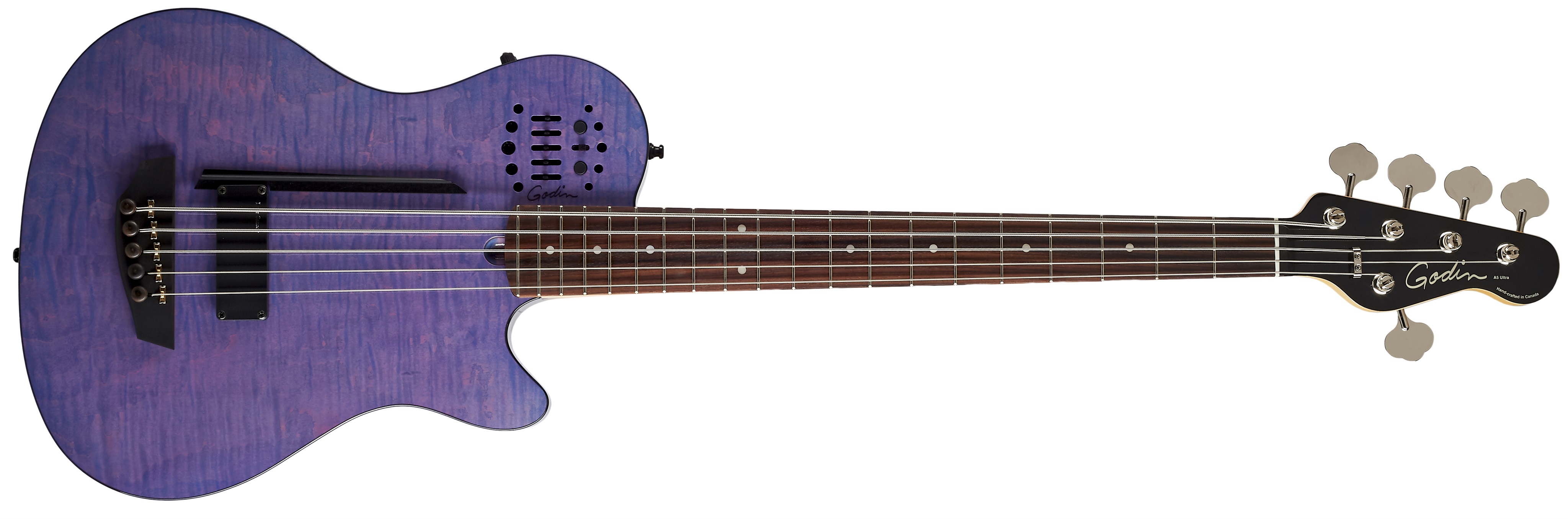 Godin A5 ULTRA Fretted RN Purple Flame Metallica Robert Trujillo