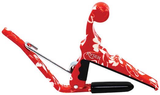 Kyser Quick-Change Ukulele Capo Red Hibiscus