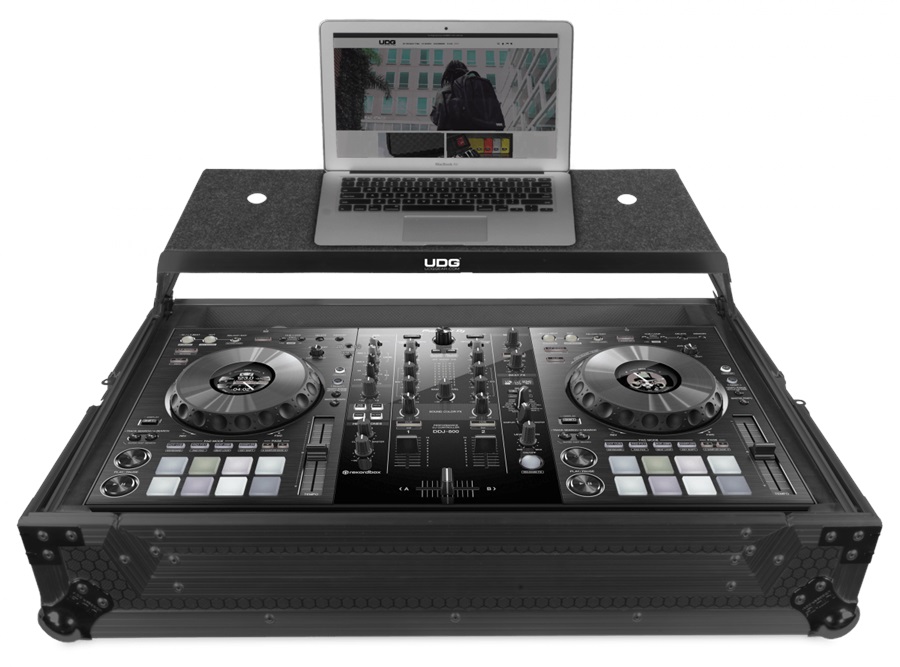 UDG Ultimate Flight Case Pioneer DDJ-800 Black Plus (Laptop shelf)