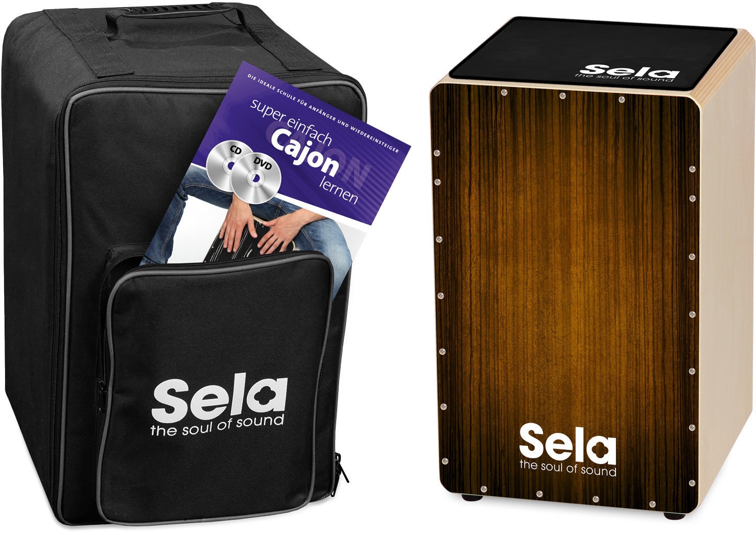 Fotografie Sela SE 061 Varios Cajon Bundle Brown Sela