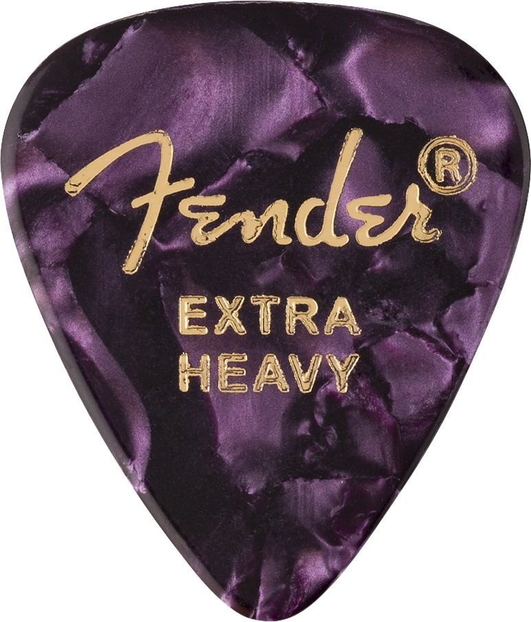 Fender 351 Shape Picks, Extra Heavy, Purple Moto