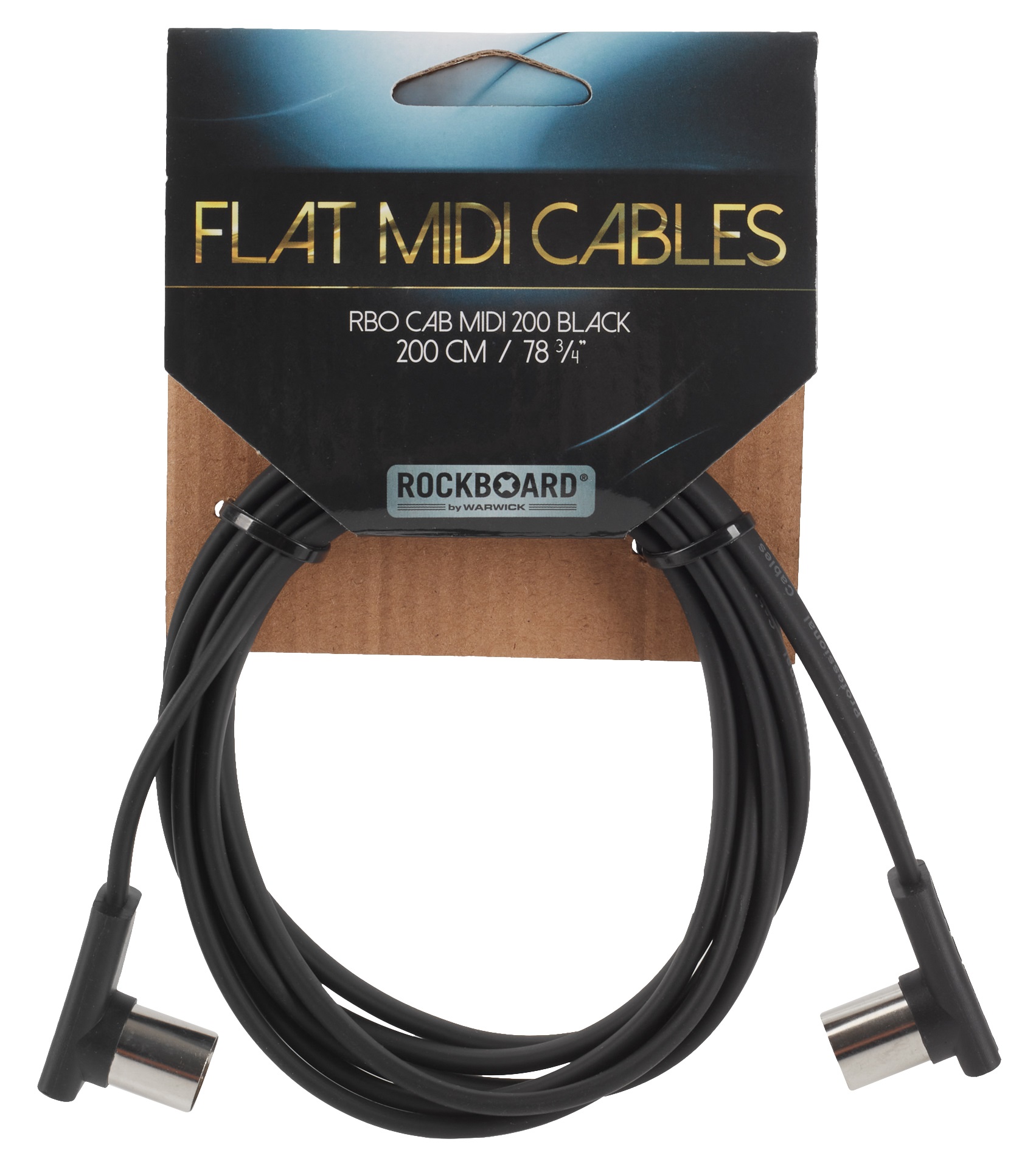 Fotografie RockBoard Flat MIDI Cable - 2 m Black Rockboard