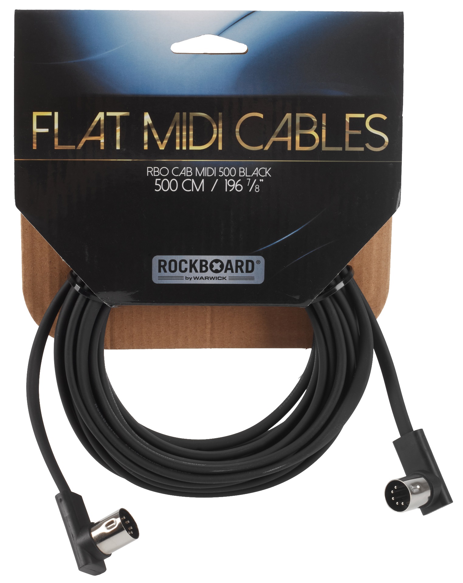Fotografie RockBoard Flat MIDI Cable - 5 m Black Rockboard