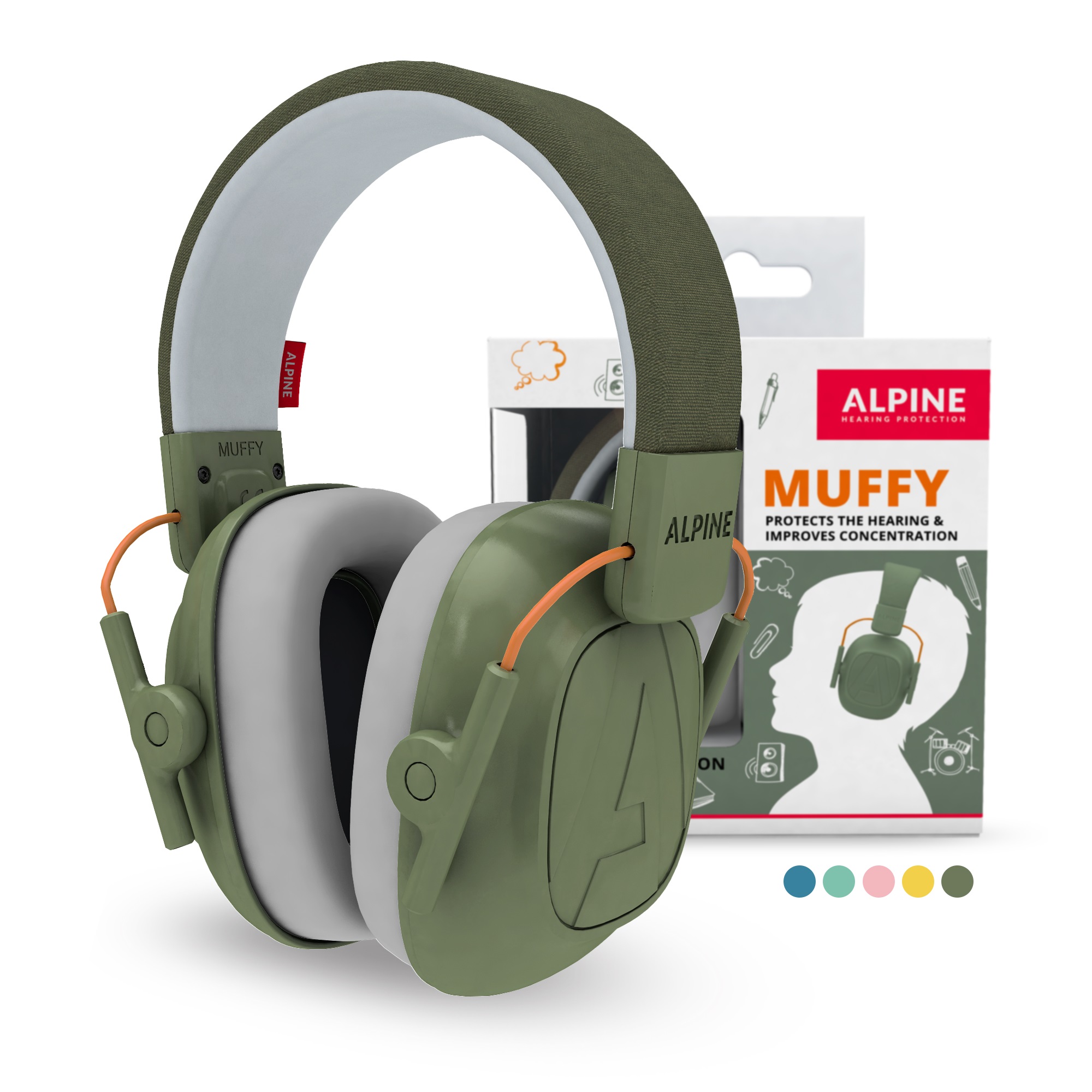 Fotografie Alpine Muffy Zelená Chrániče sluchu Alpine A15:423076