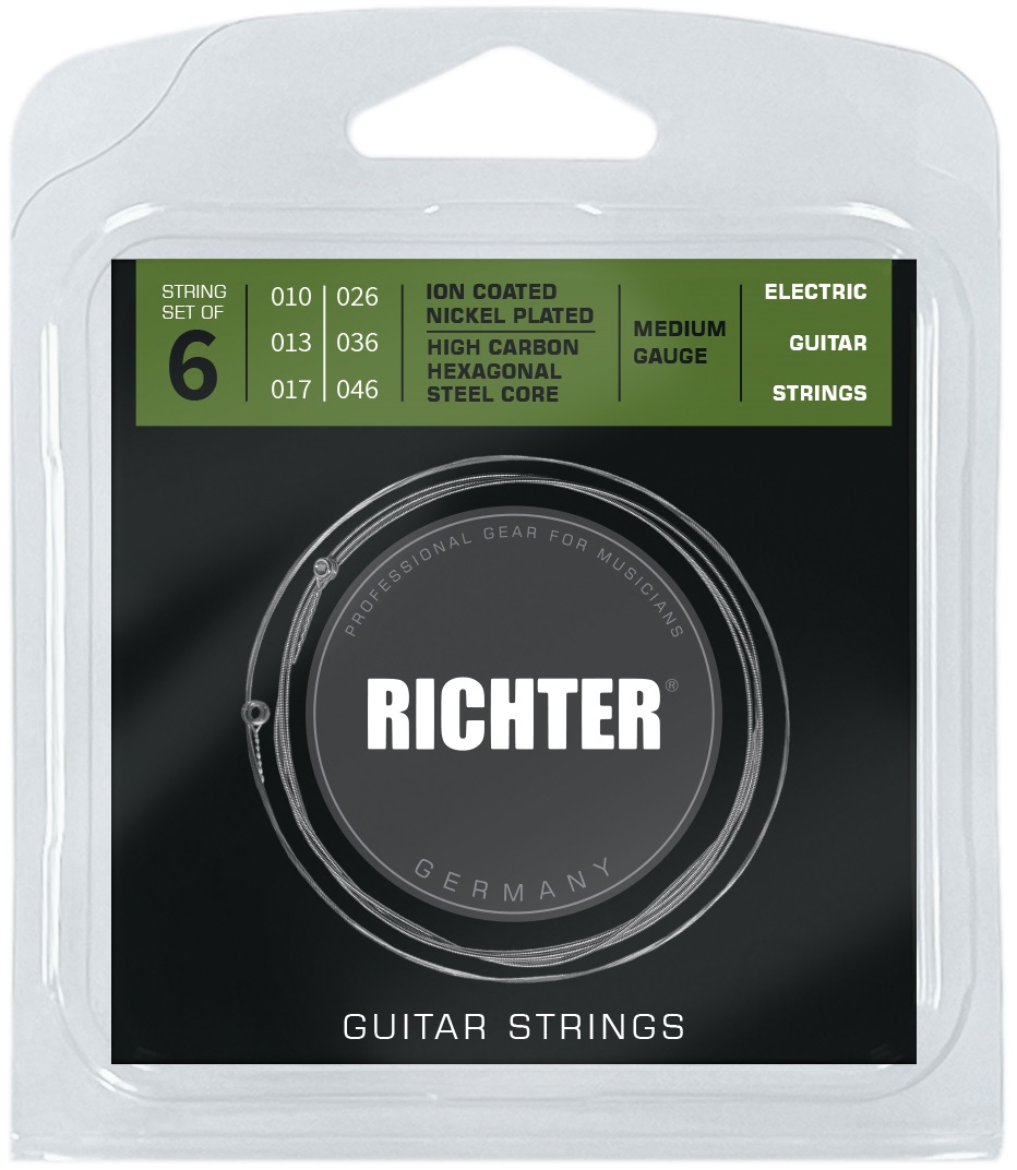 Fotografie Richter Electric Guitar Strings Ion Coated, Medium 10-46