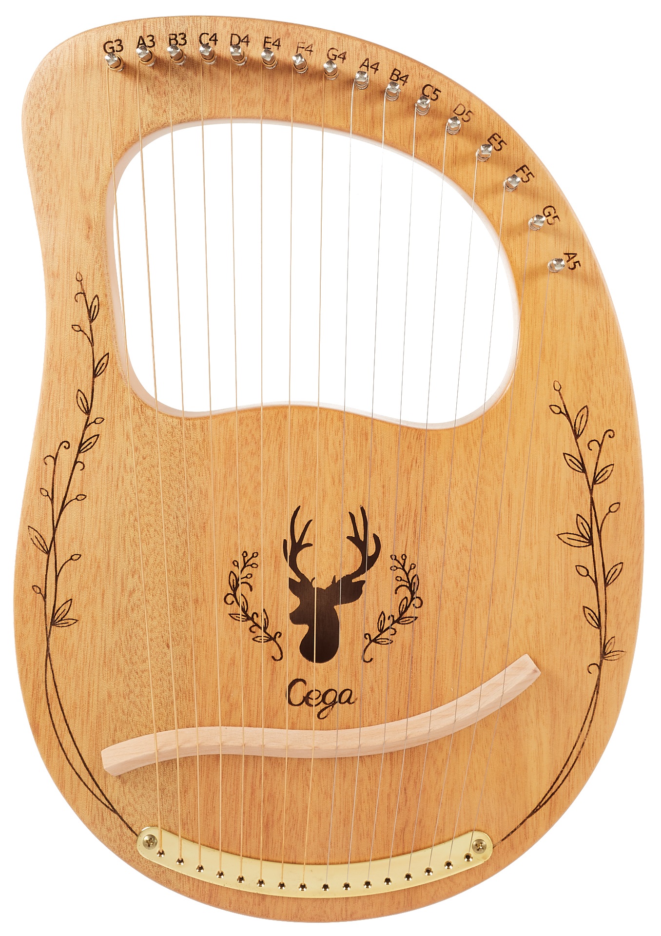 Fotografie Cega Lyre Harp 16 Strings Natural