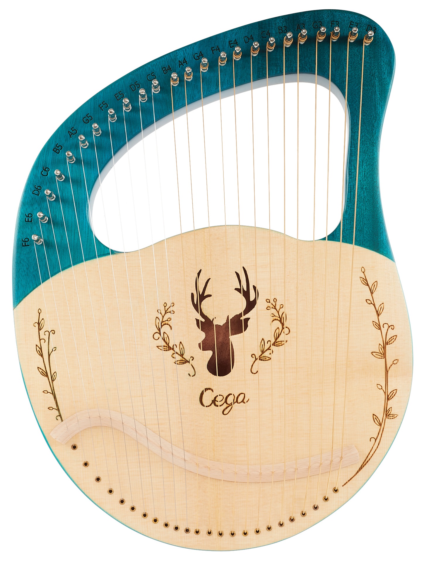 Fotografie Cega Lyre Harp 24 String Blue