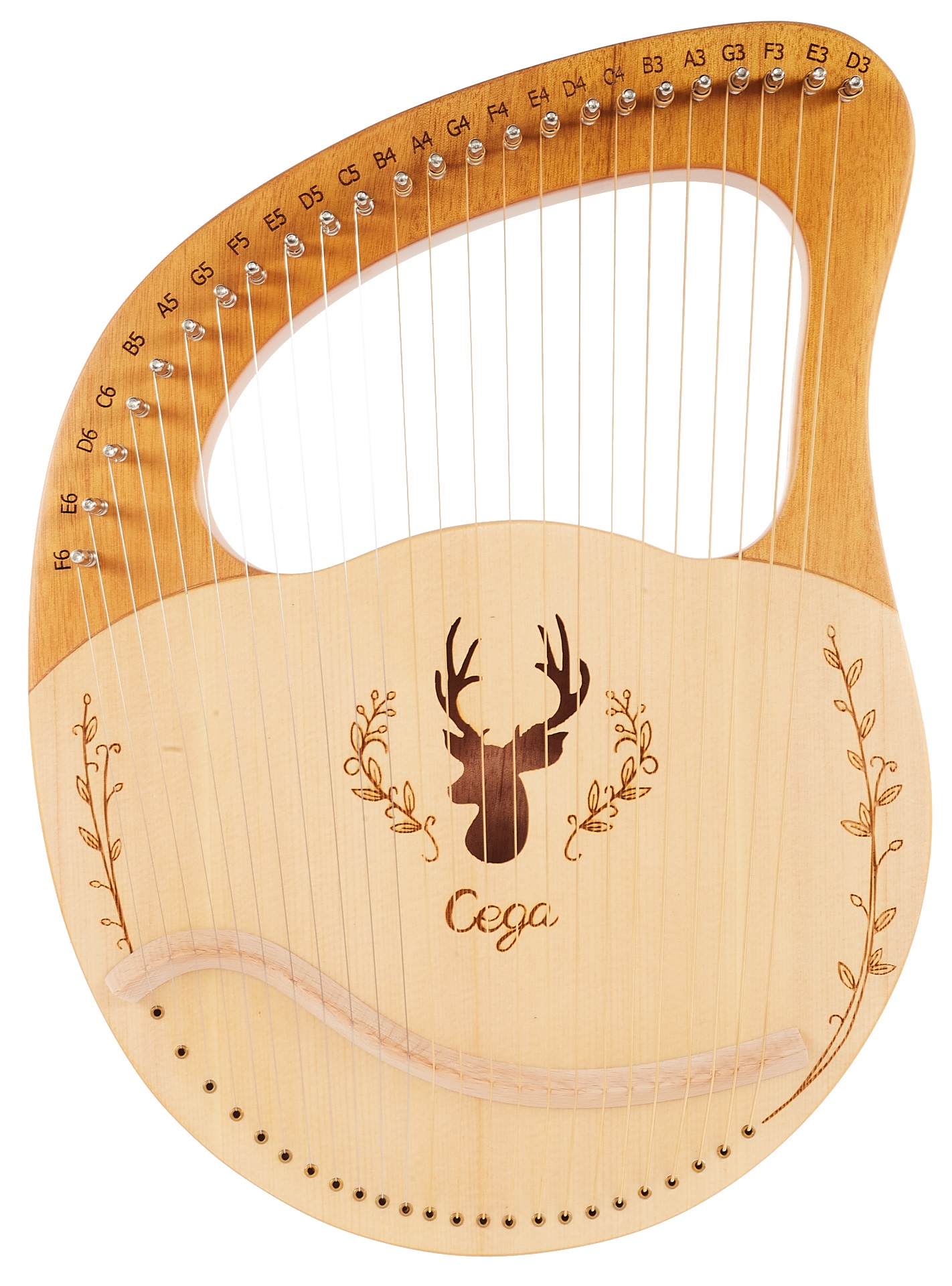 Fotografie Cega Lyre Harp 24 String Natural