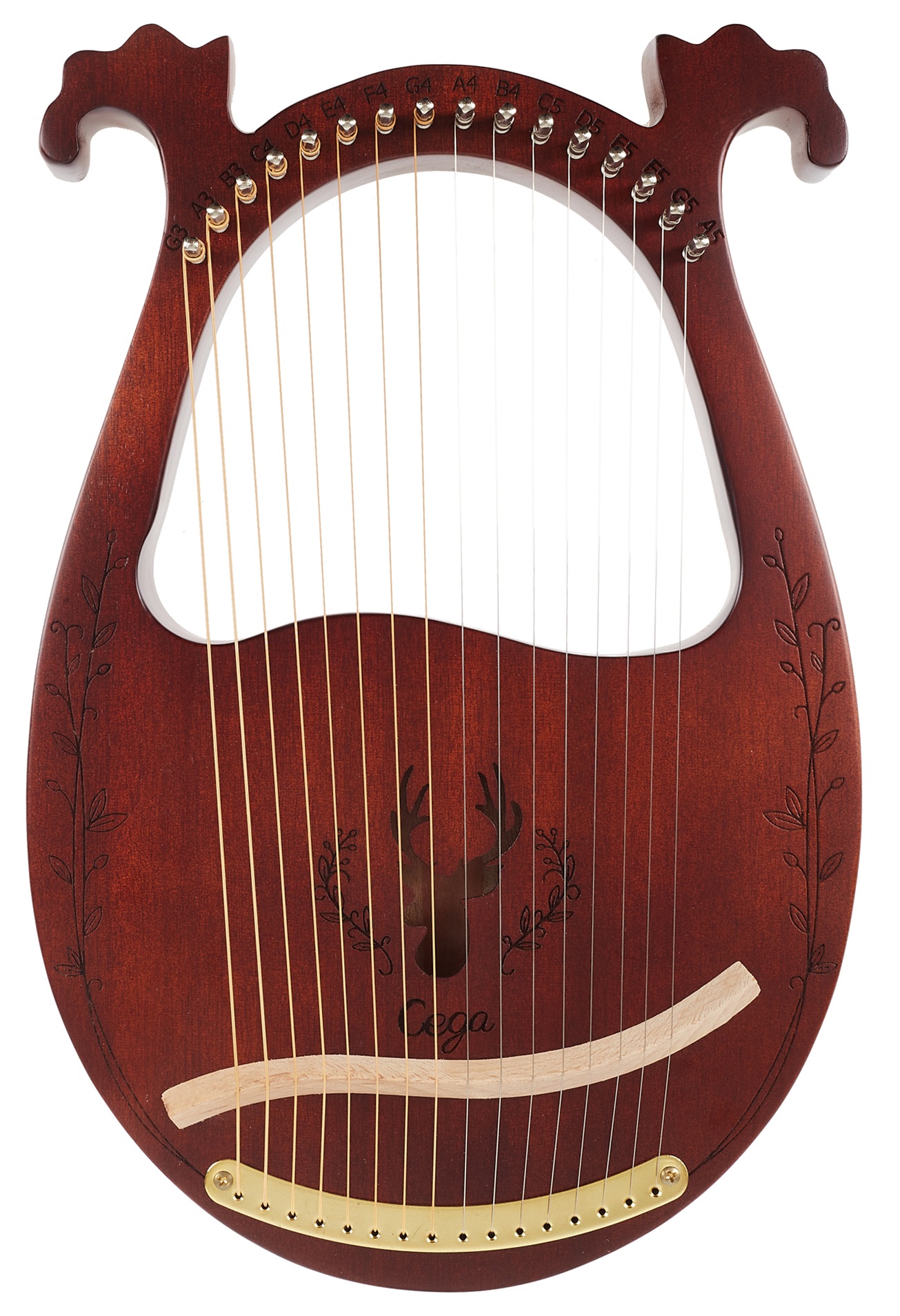 Fotografie Cega Harp 16 Strings Coffee