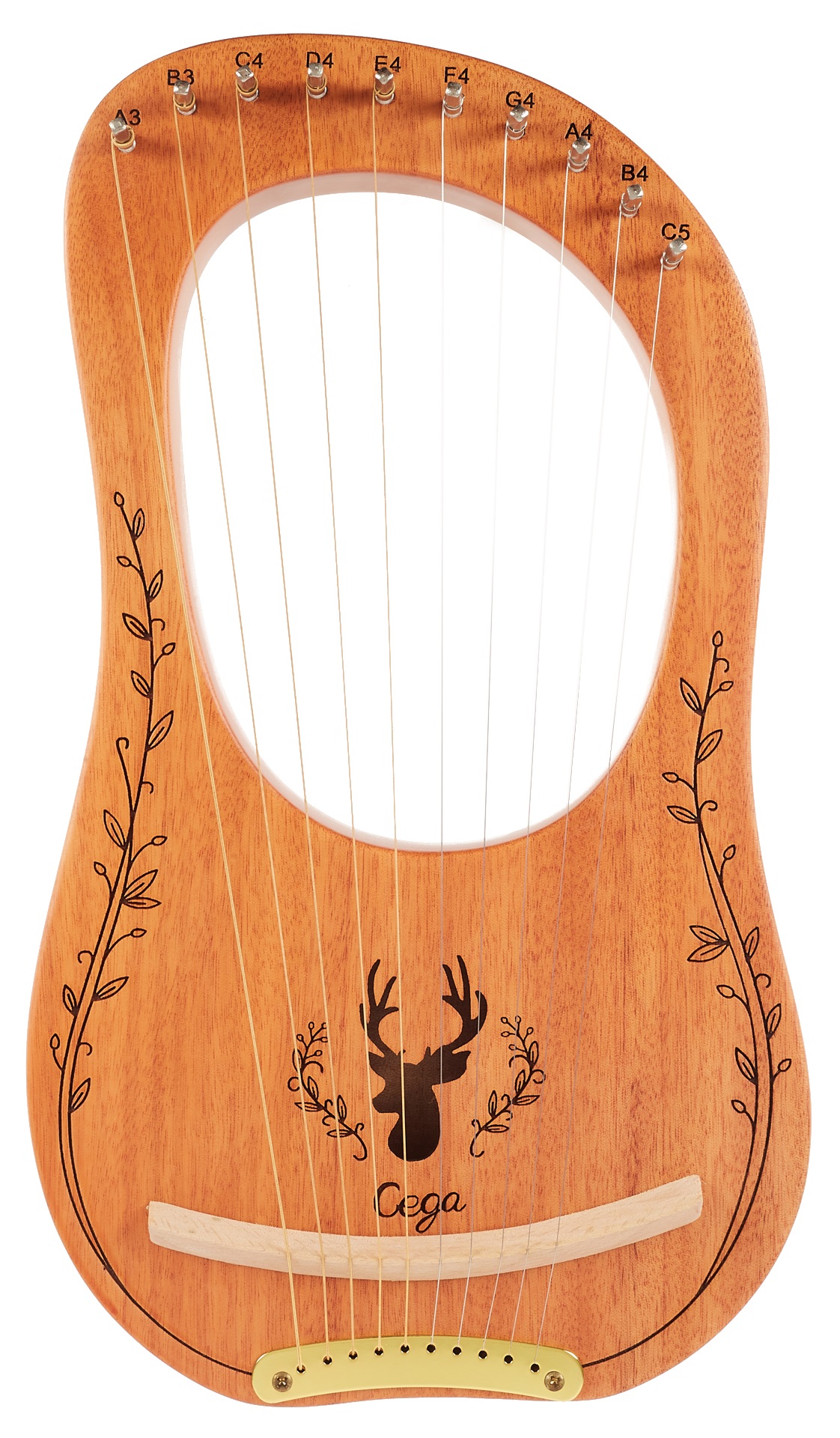 Fotografie Cega Lyre Harp 10 Strings Natural