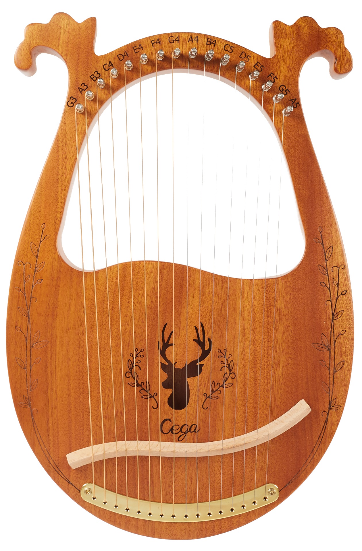 Fotografie Cega Harp 16 Strings Natural