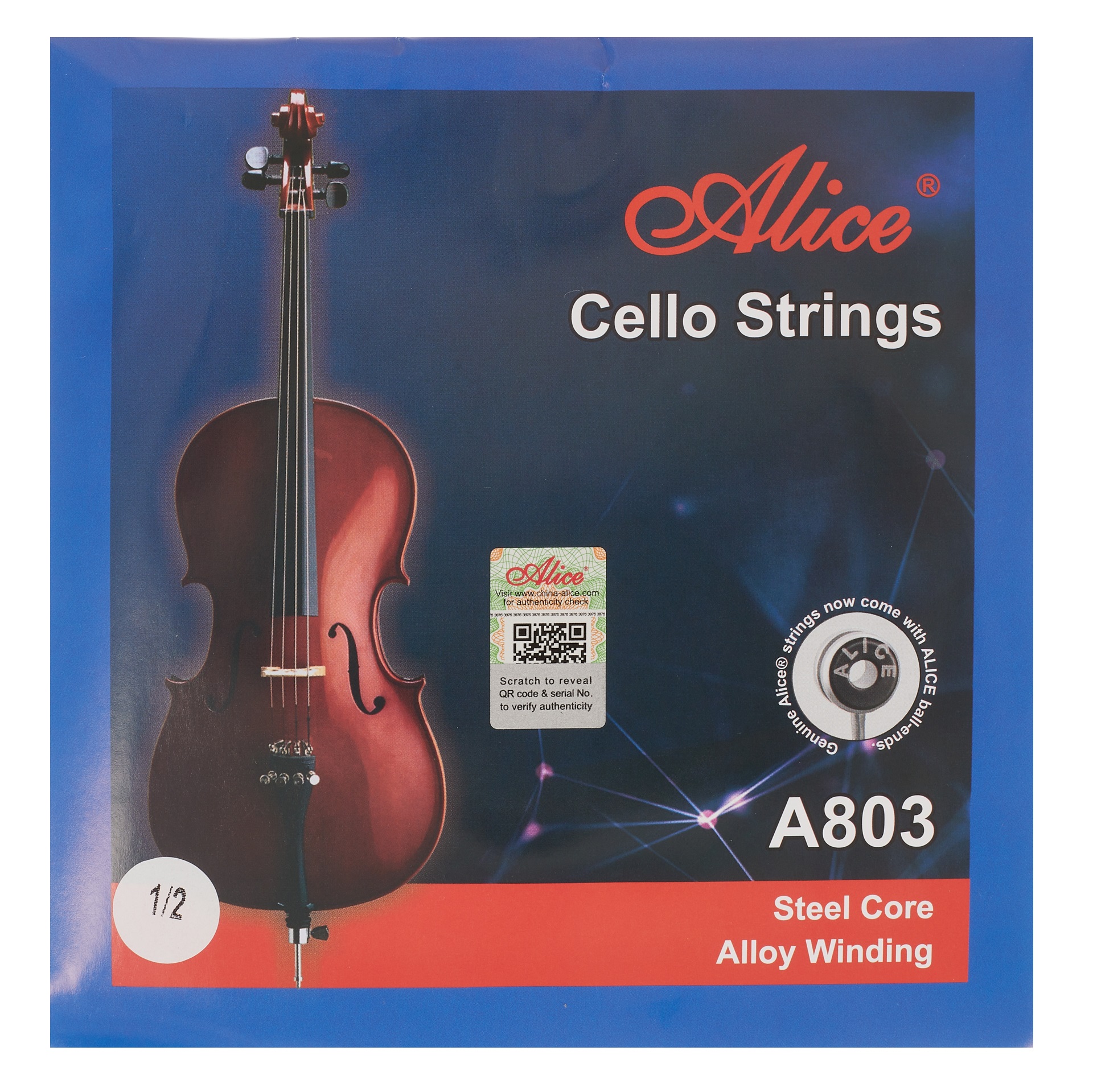 Alice A803 Basic Cello Strings 1/2
