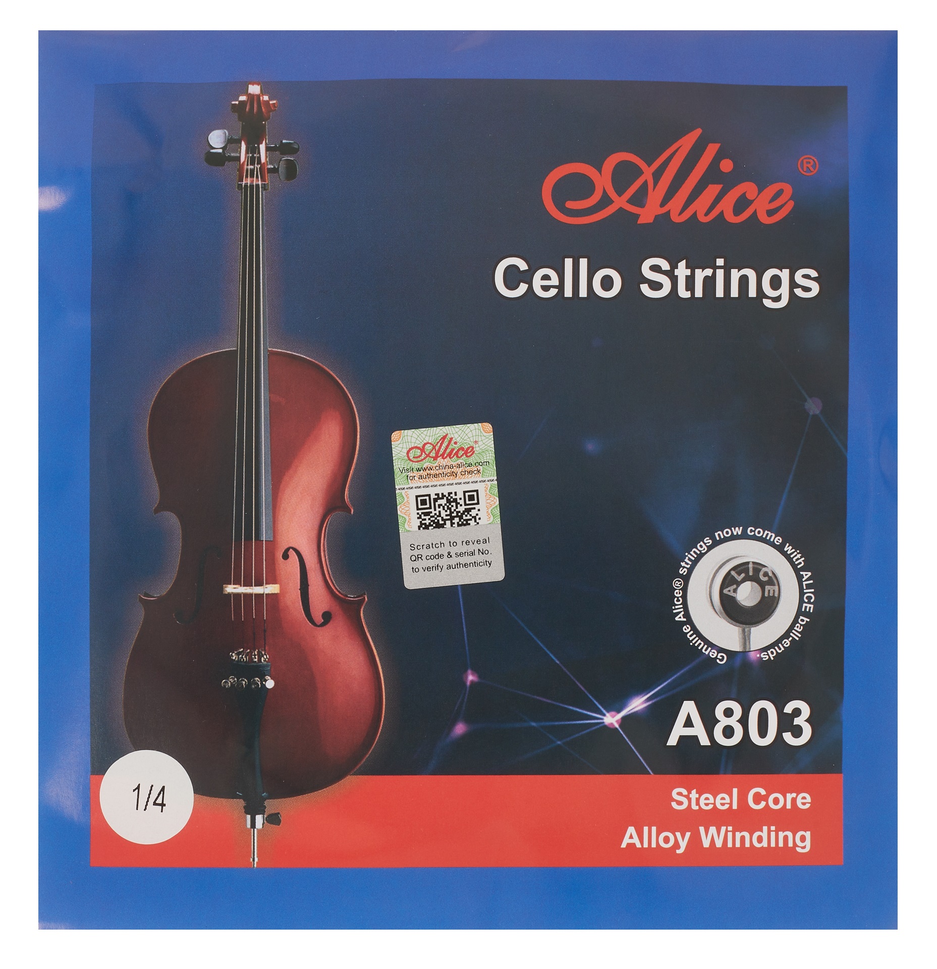 Fotografie Alice A803 Basic Cello Strings 1/4