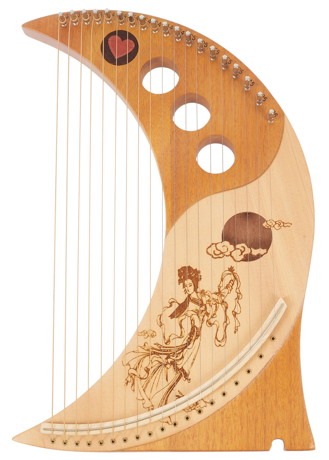 Fotografie Cega Moon Harp 19 Strings Natural