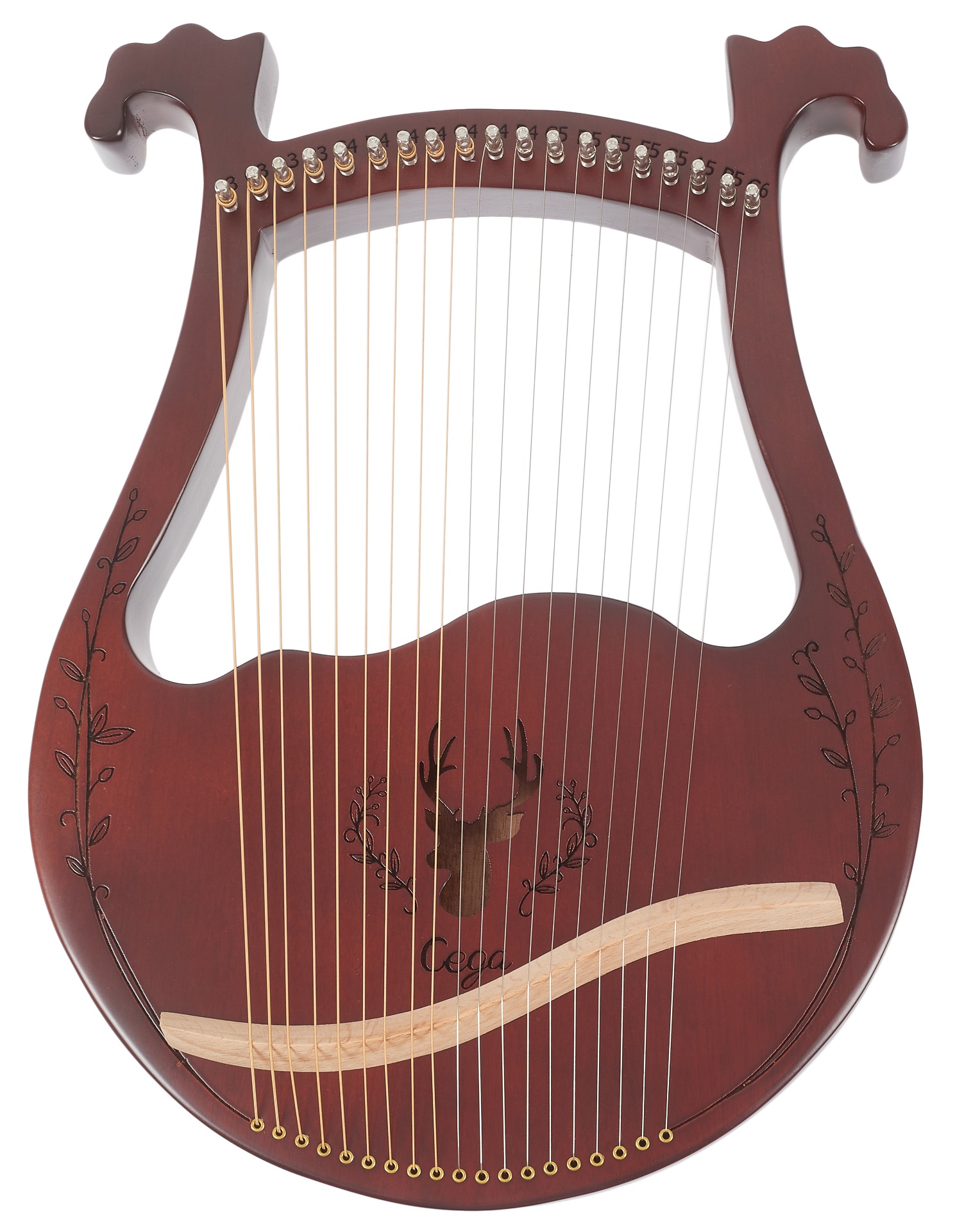 Fotografie Cega Harp 19 Strings Coffee