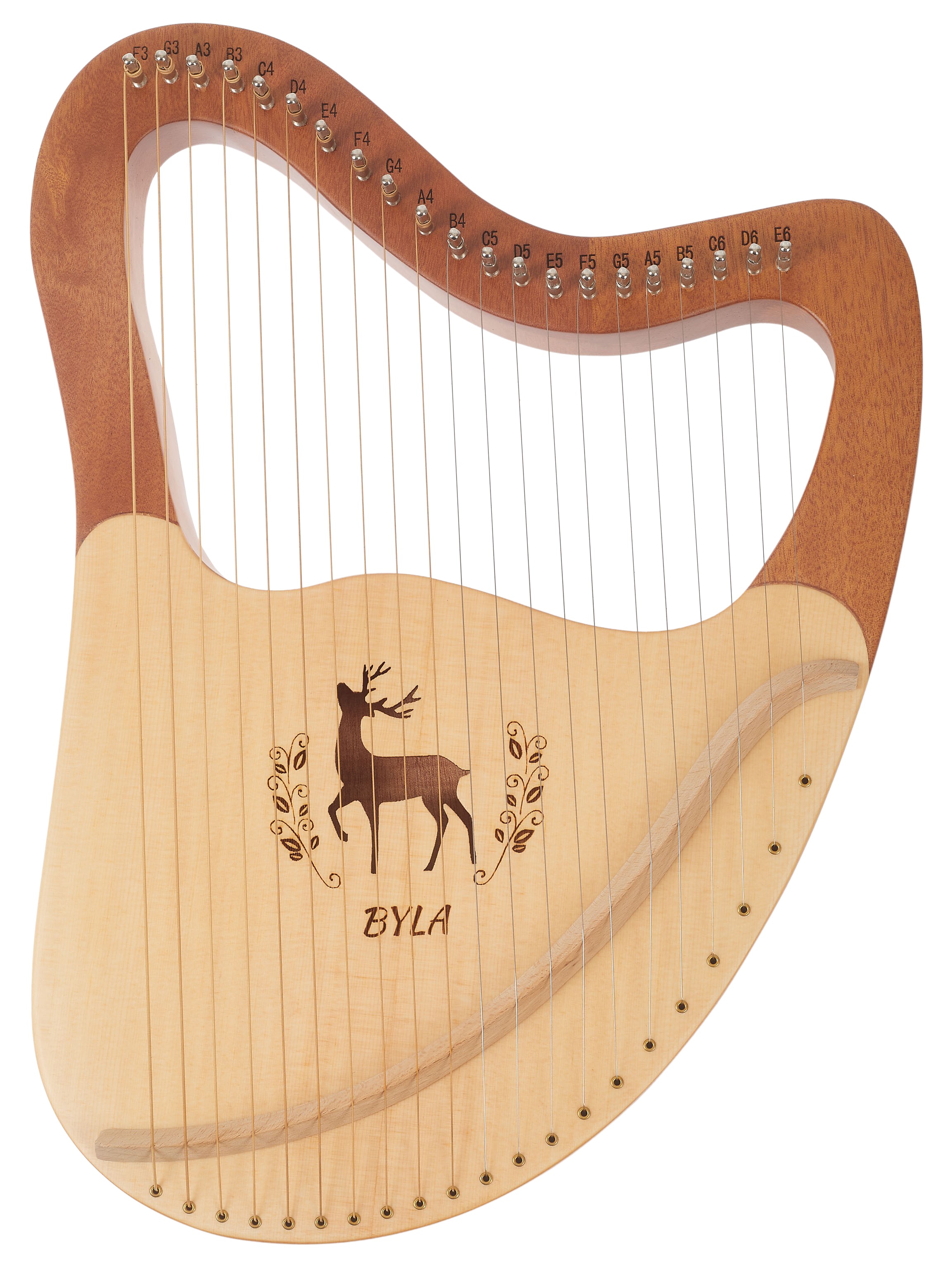 Fotografie Cega Lyre Harp 21 Strings Wood