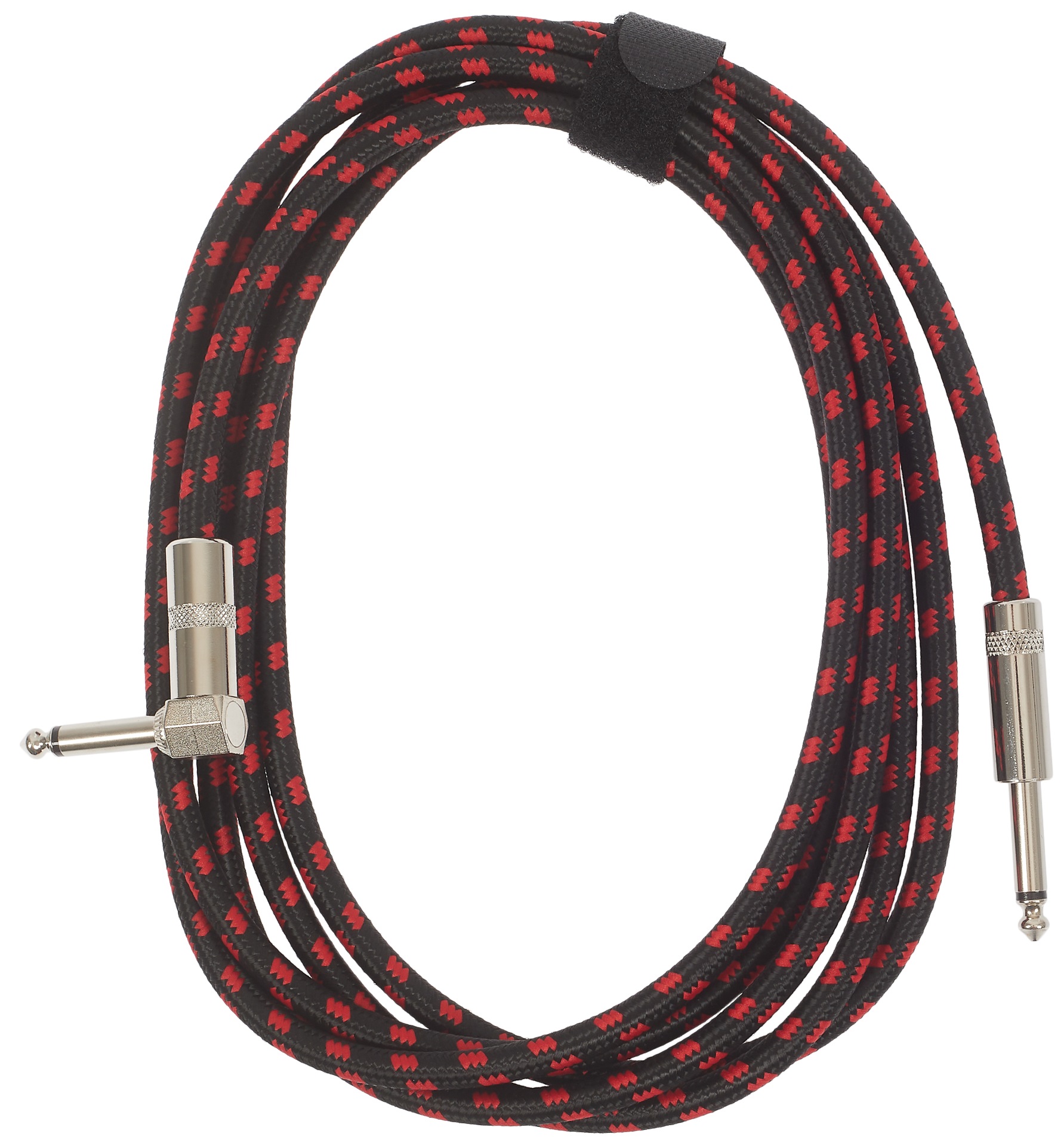 Fotografie Amumu Woven Instrument Cable Red Angled 3 m