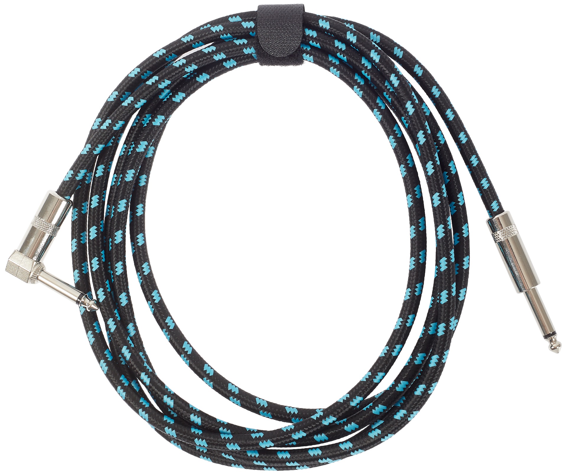 Fotografie Amumu Woven Instrument Cable Blue Angled 3 m