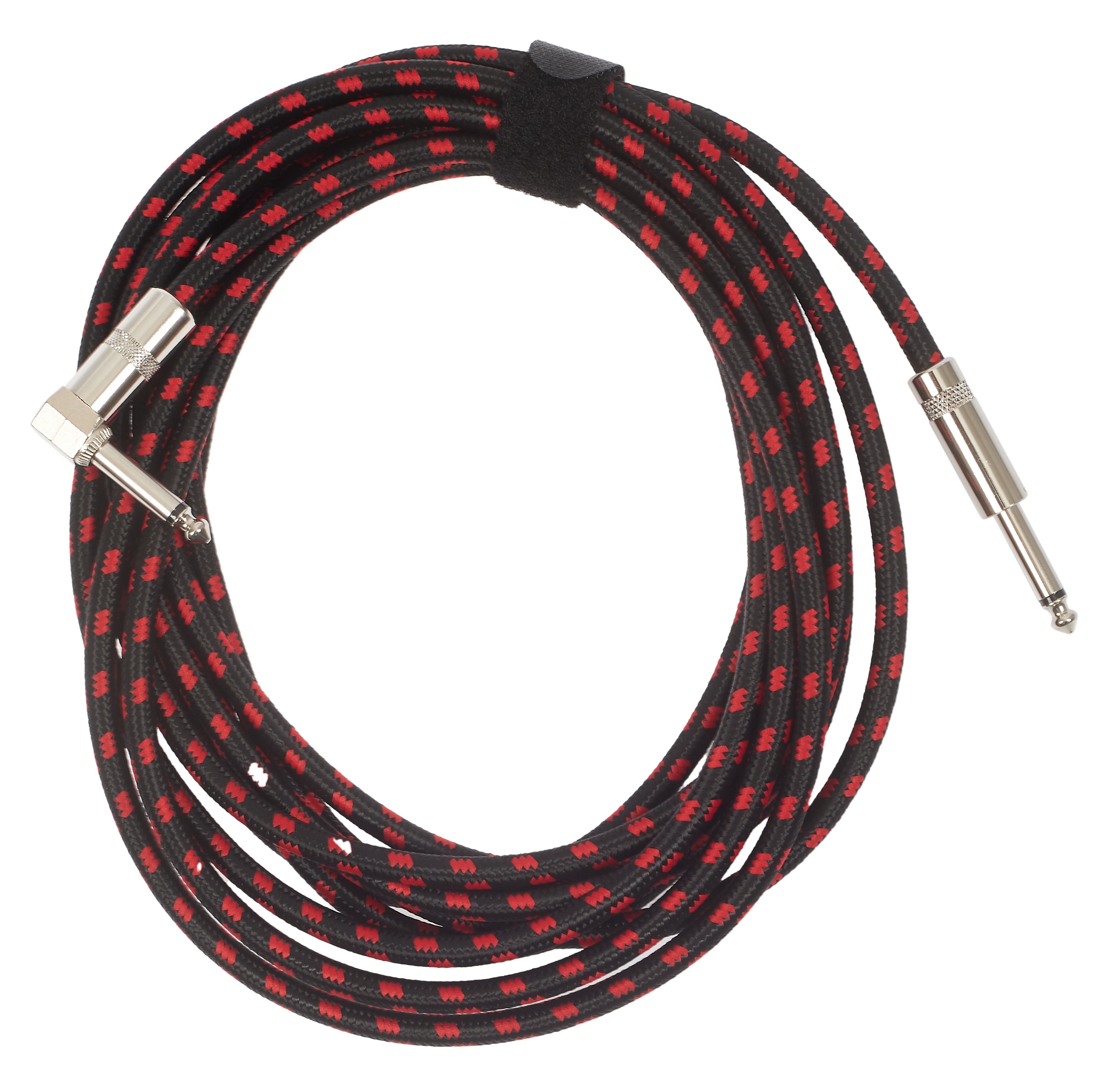 Fotografie Amumu Woven Instrument Cable Red Angled 5 m