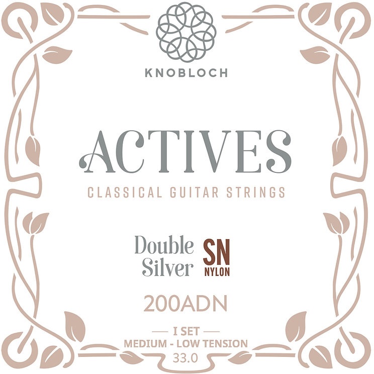 Fotografie Knobloch ACTIVES Double Silver SN Nylon Low Medium-Low Tension 33.0