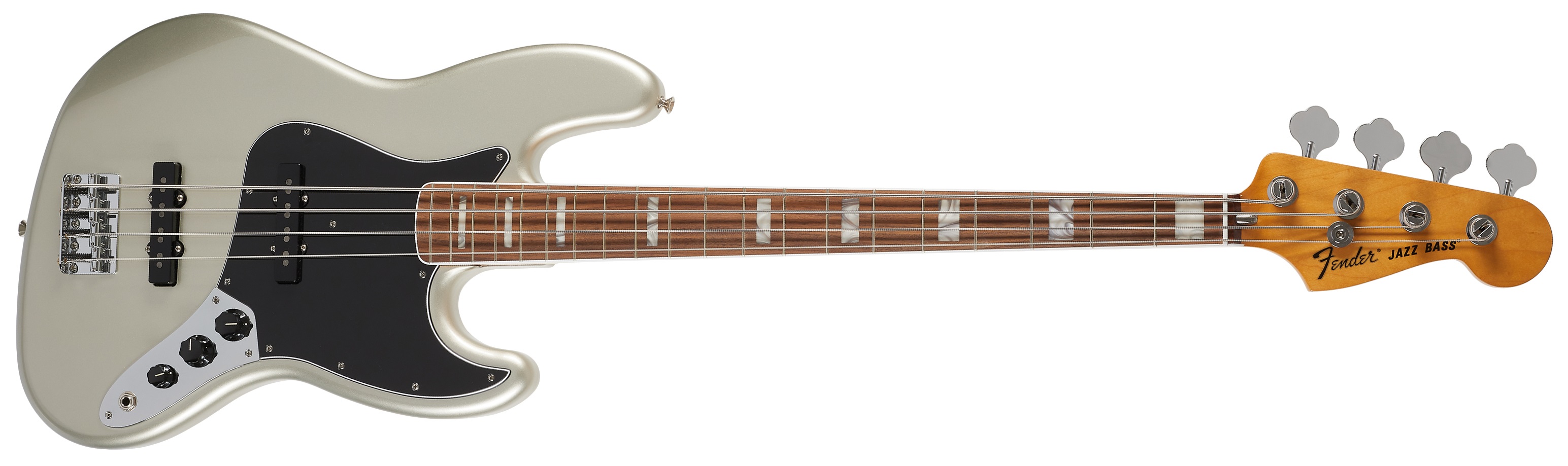 Fender Vintera '70s Jazz Bass®, Pau Ferro Fingerboard, Inca Silver