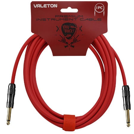 Fotografie Valeton Premium Instrument Cable 5 m Red