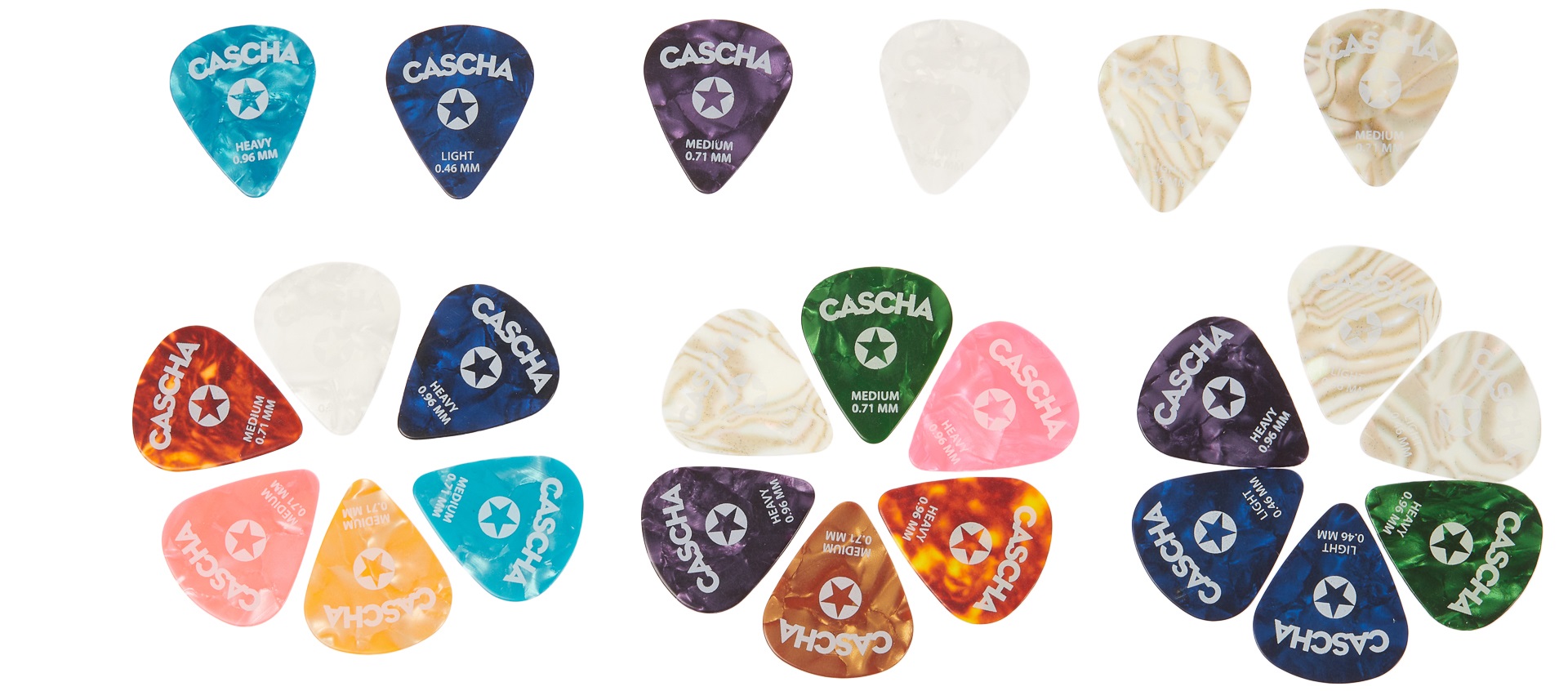 Fotografie Cascha Guitar Pick Set 24