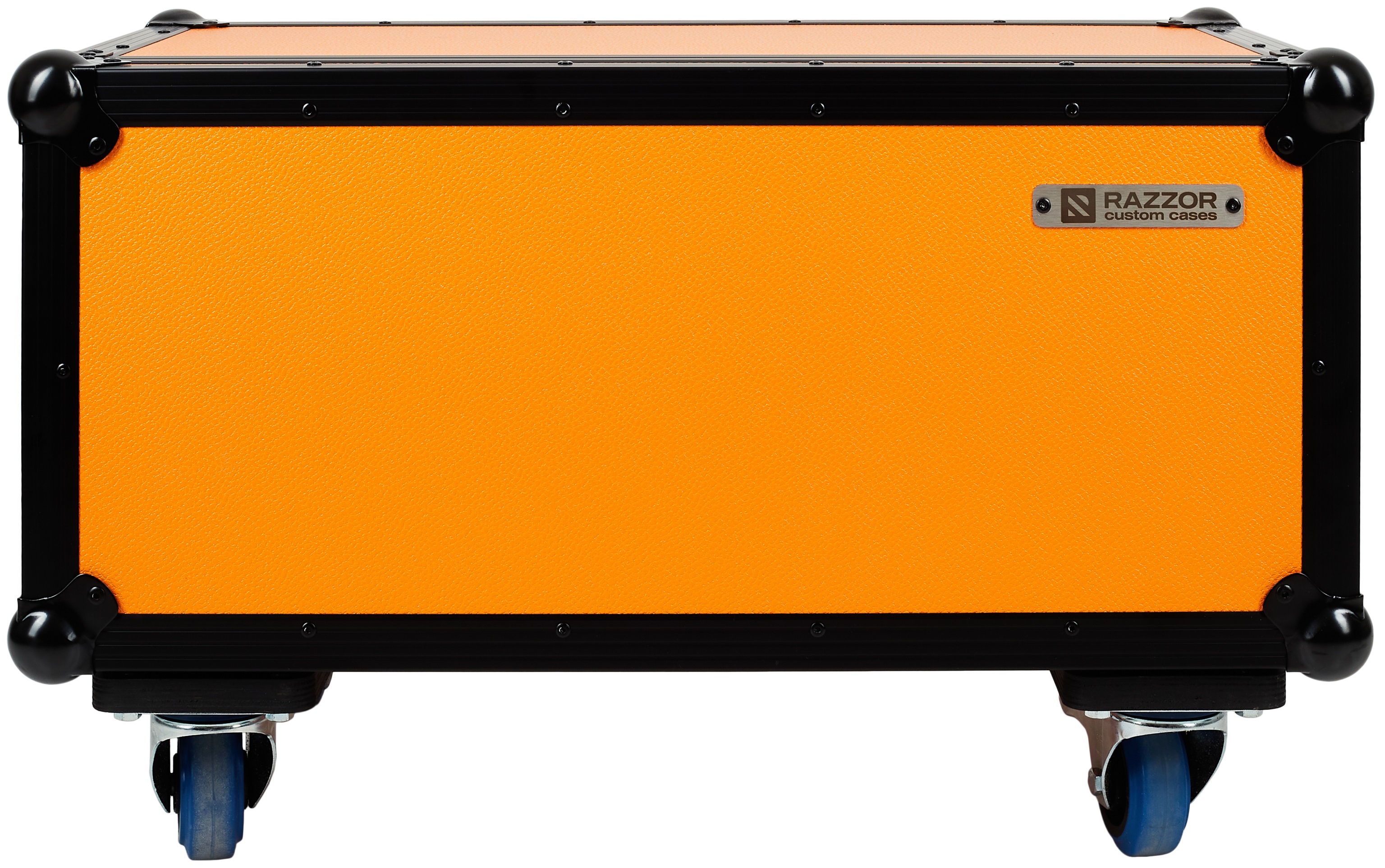 Razzor Cases PREMIUM Orange Dual Terror Head Case Wheels