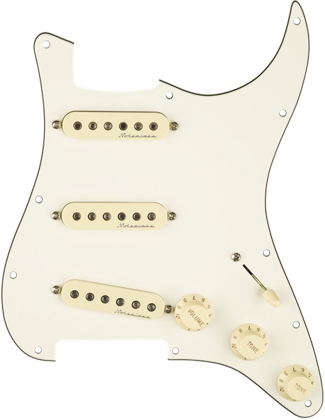 Fender Pre-Wired Pickguard, Strat SSS H NSLS WBW