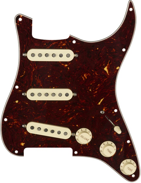 Fender Pre-Wired Pickguard, Strat SSS TX SPC SHELL