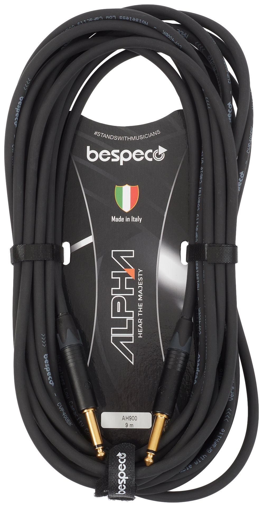 Fotografie Bespeco Alpha Instrument Cable Neutrik 9 m
