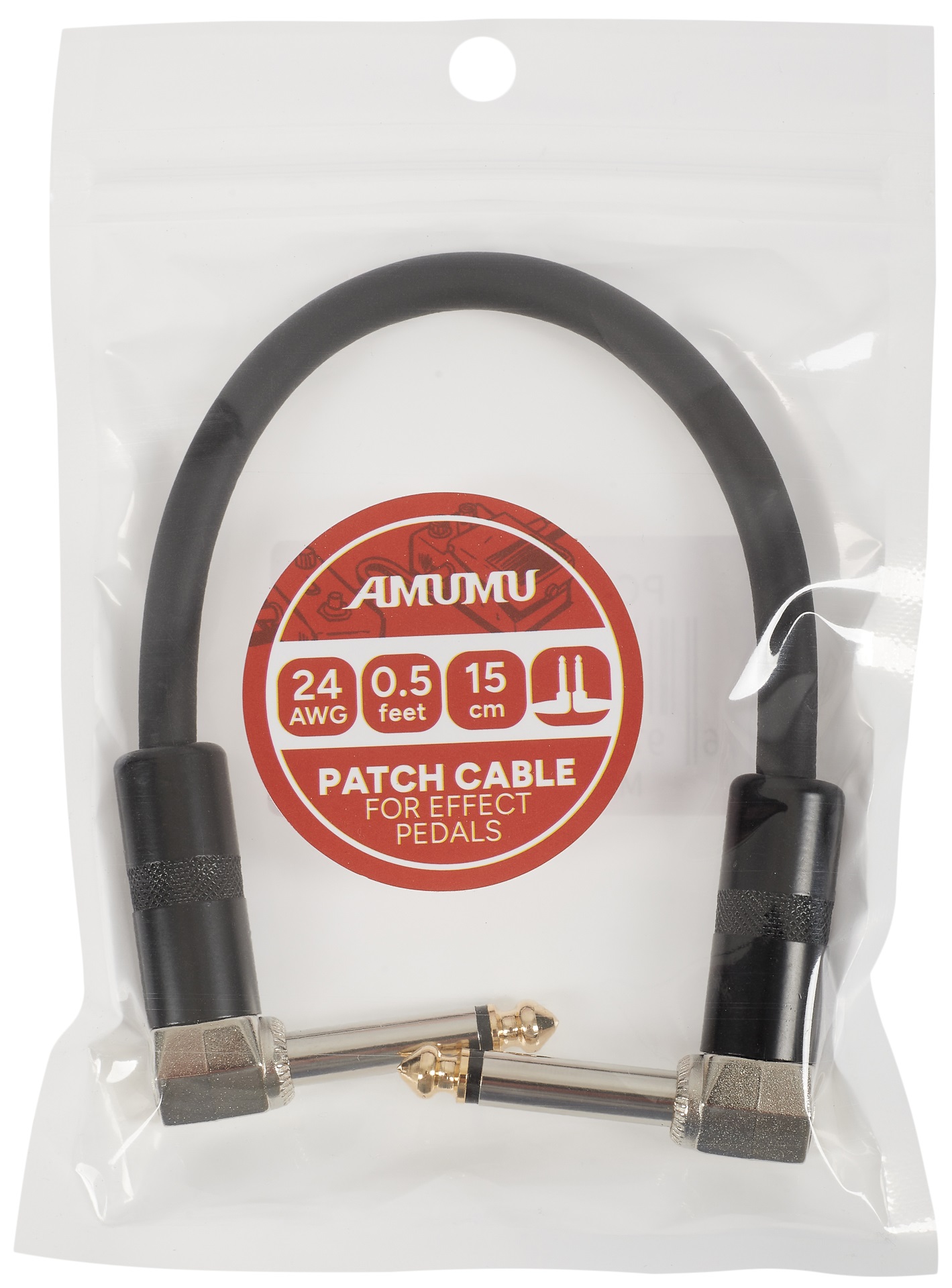 Fotografie Amumu Patch Cable Black 15 cm